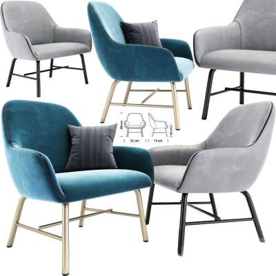 现代皮革休闲椅-2